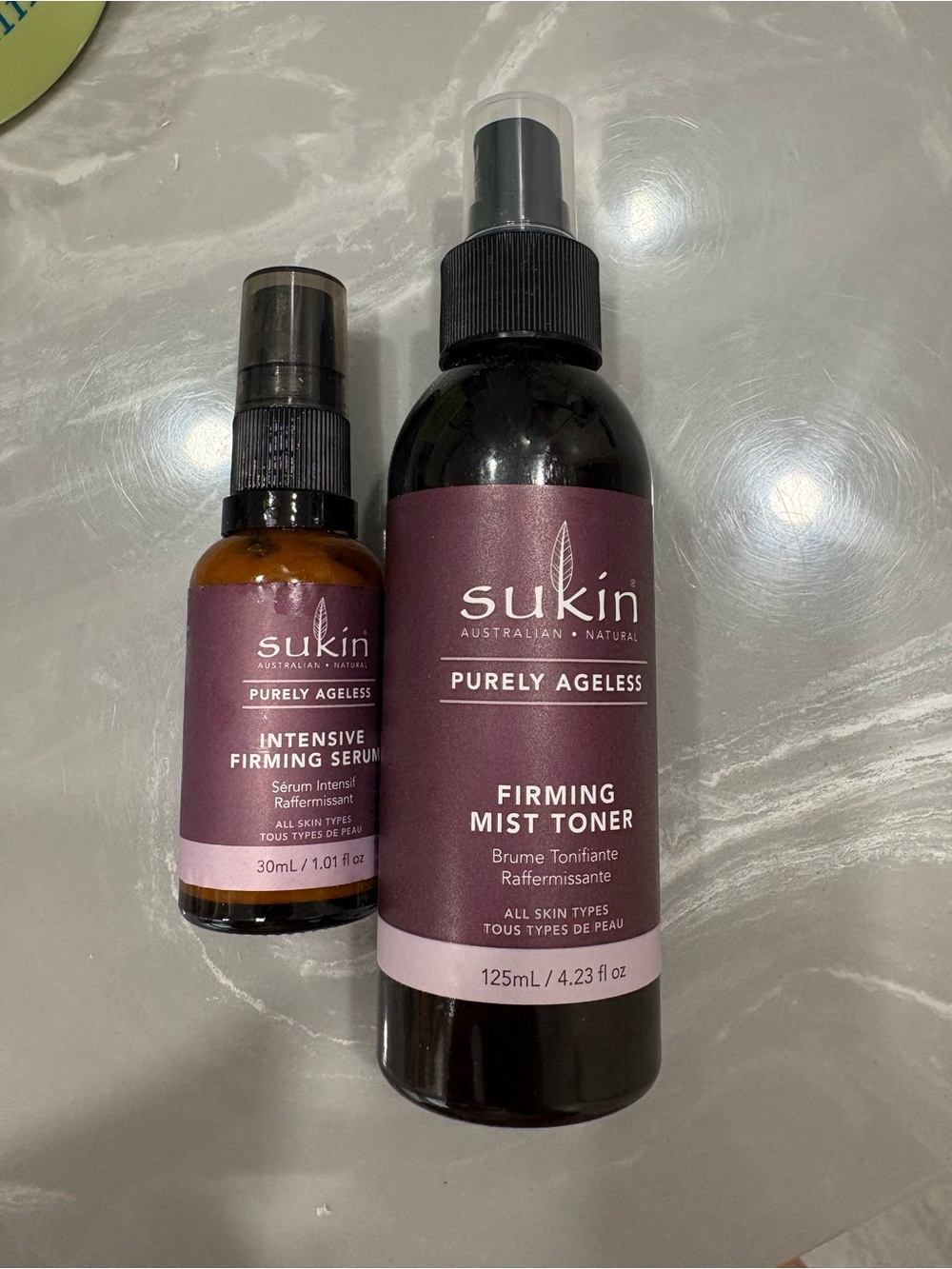 Sukin Purely Ageless Firming Mist Toner & Intensive Firming Serum -